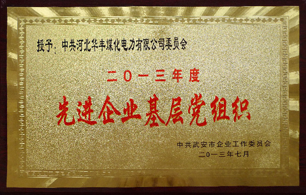 2013年先進企業基層黨組織